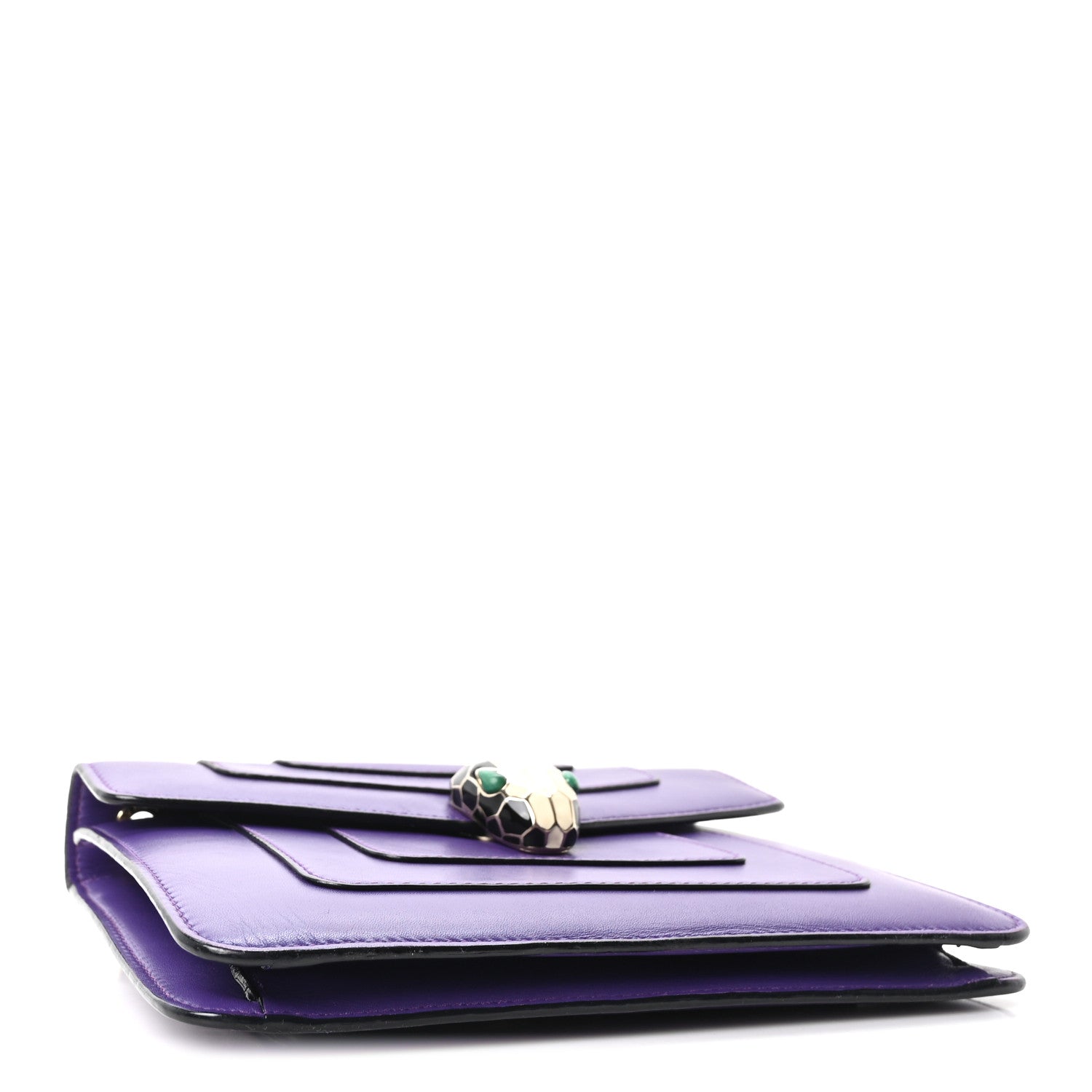 Bulgari Calfskin Small Serpenti Forever Snake Strap Crossbody Bag Amethyst 5 of 11