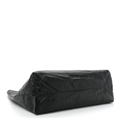 Prada Nappa Antique Reversible Tote Black Pink 6 of 22