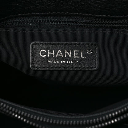 Chanel Metallic Grained Calfskin Quilted Large Casual Pocket Tote Black 6 of 9