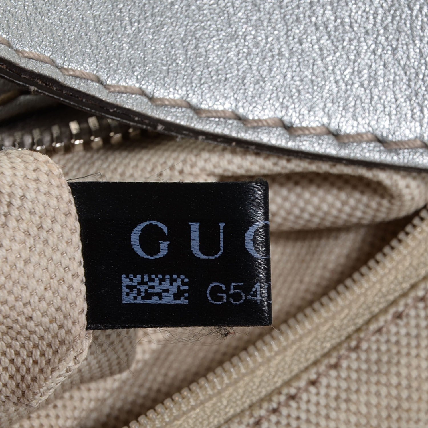 Gucci Metallic Guccissima Medium Sukey Hobo Silver 8 of 9