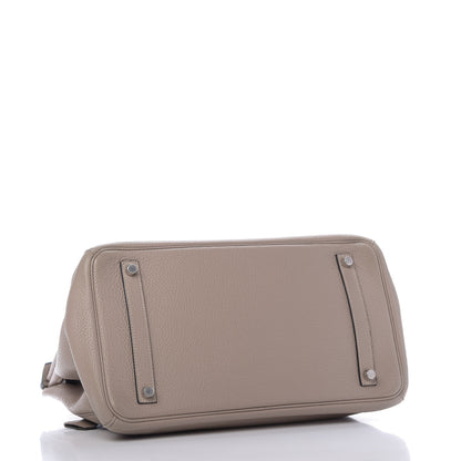 Hermes Taurillon Clemence Birkin 35 Gris Tourterelle 5 of 9