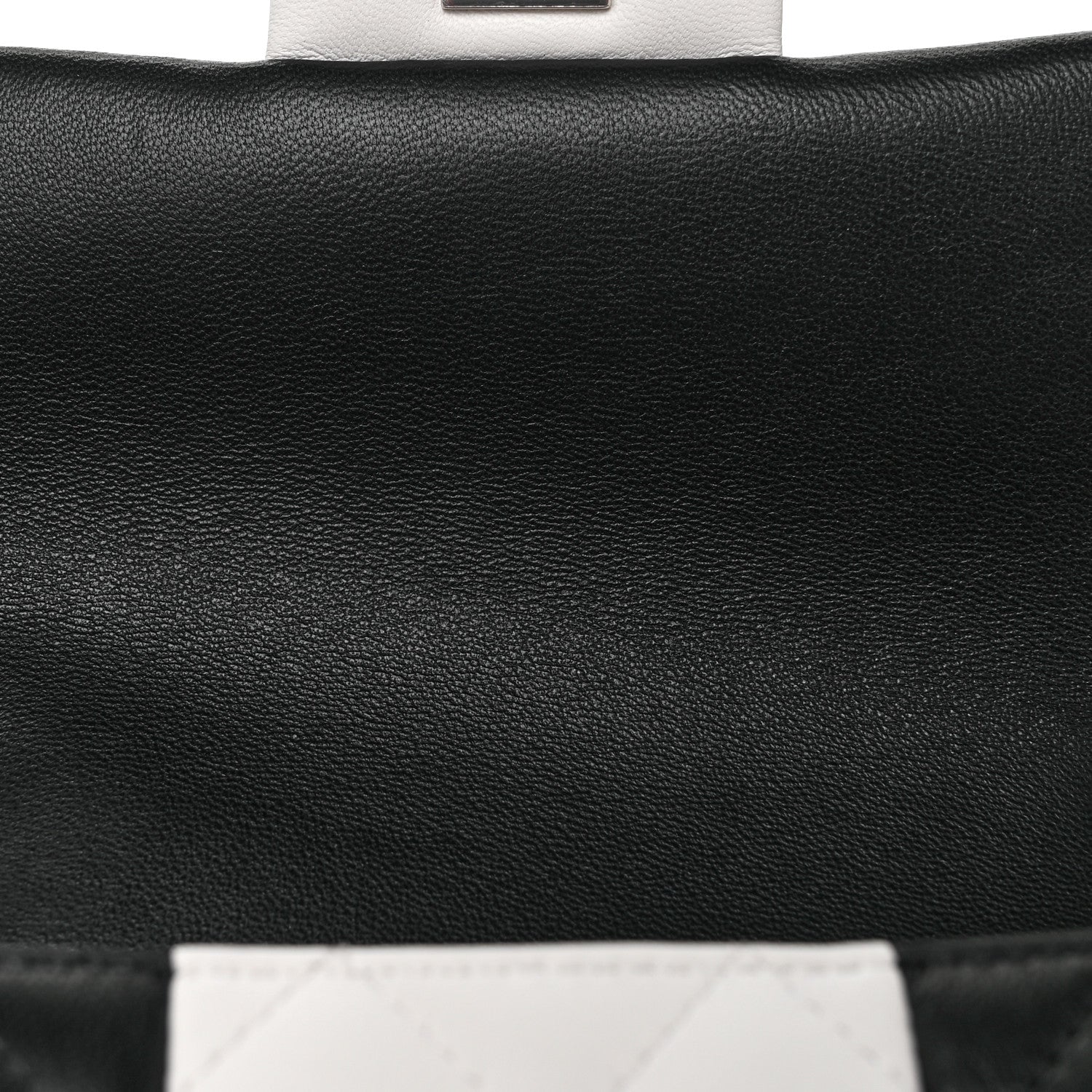 Chanel Lambskin Quilted Mini Rectangular Flap Black White 10 of 10