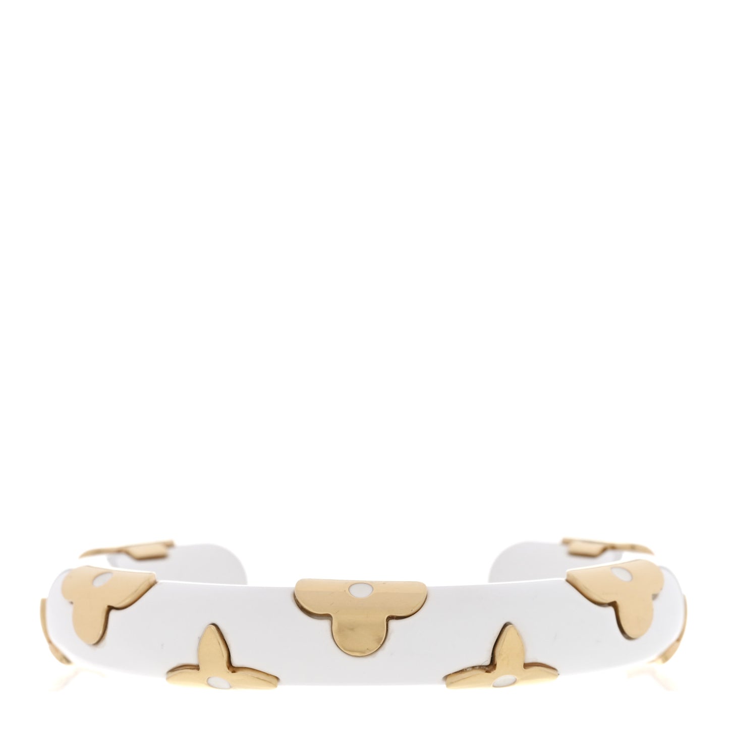 Resin Daily Monogram Bracelet S White