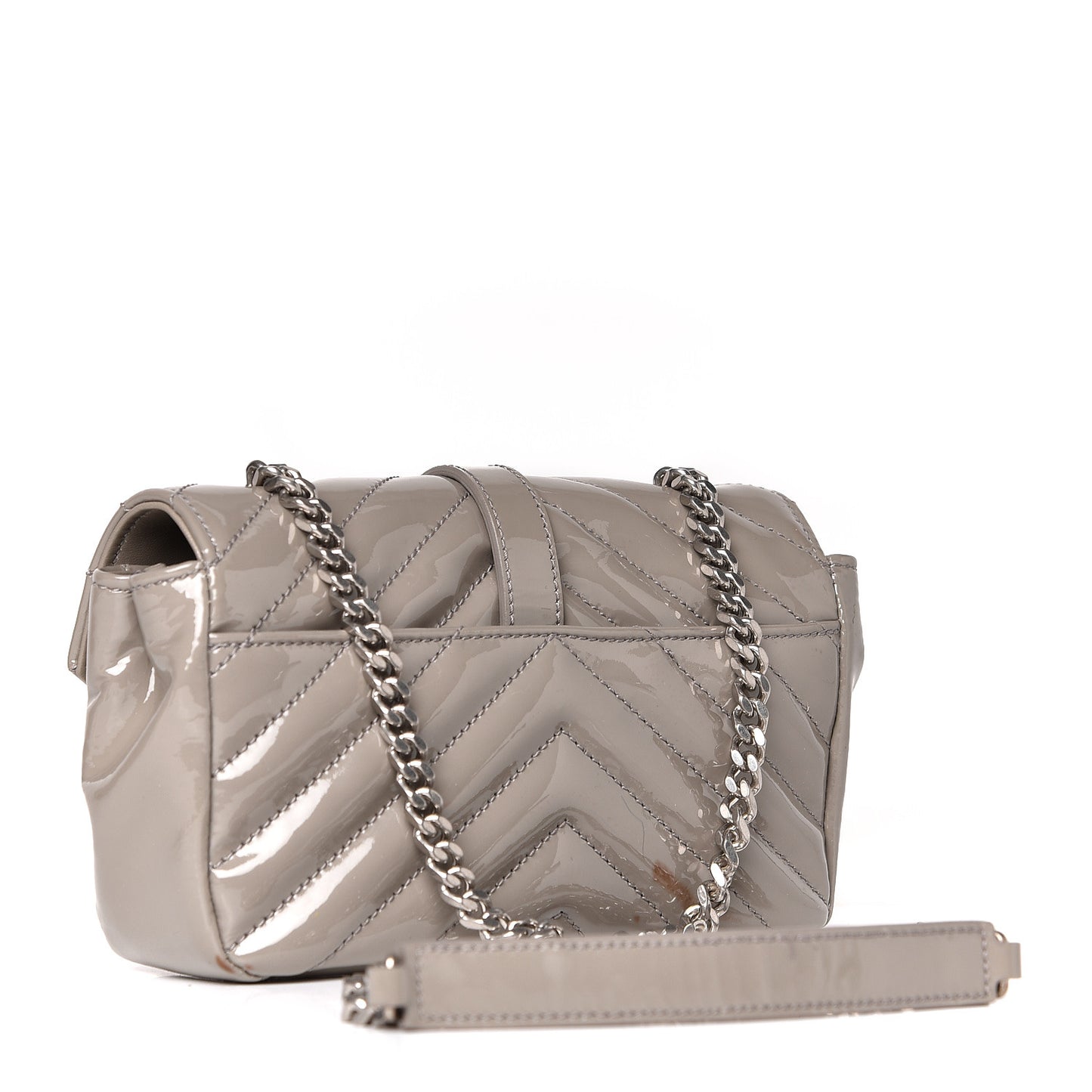 Patent Chevron Classic Monogram Baby Chain Bag