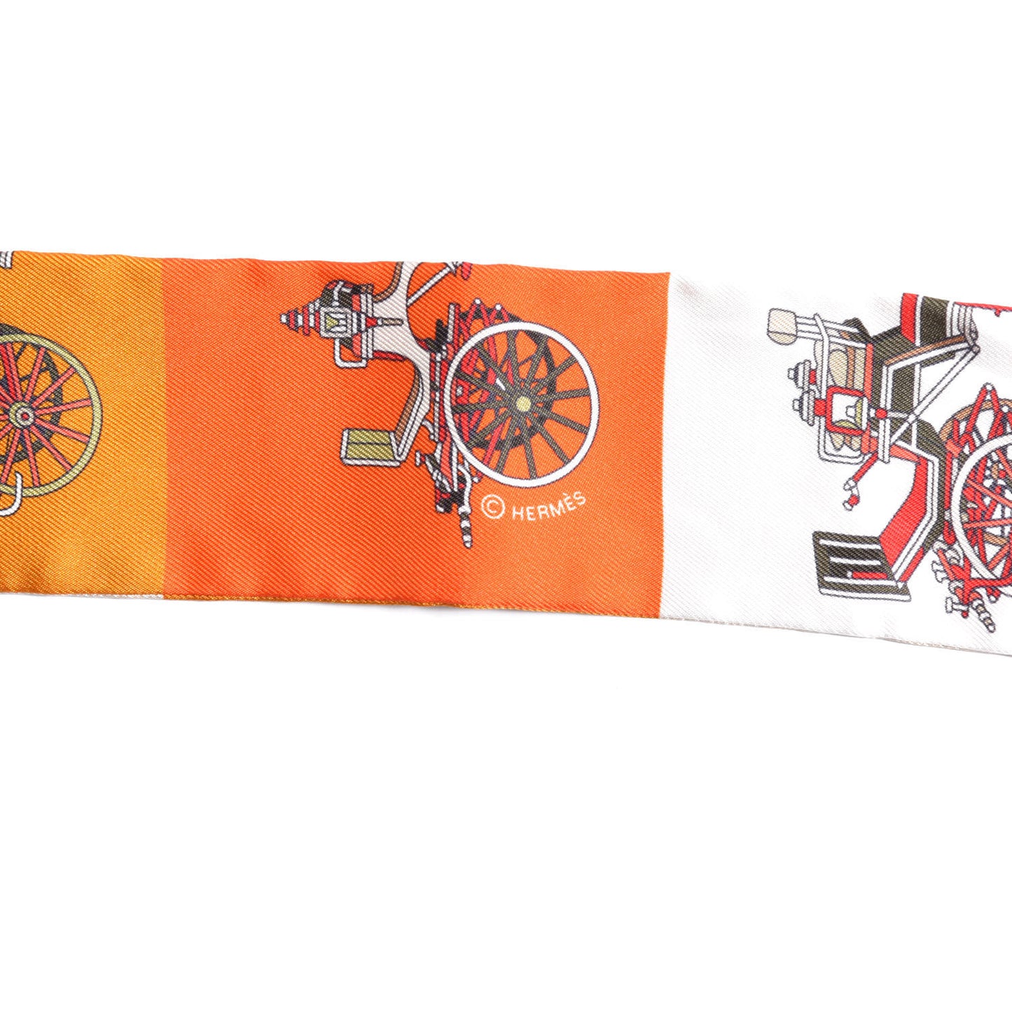 Silk Les Voitures Exquises Twilly Orange Beige Kaki