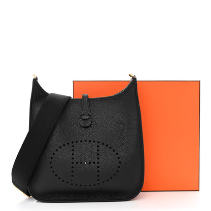 Hermes Taurillon Clemence Evelyne III PM Black 13 of 13