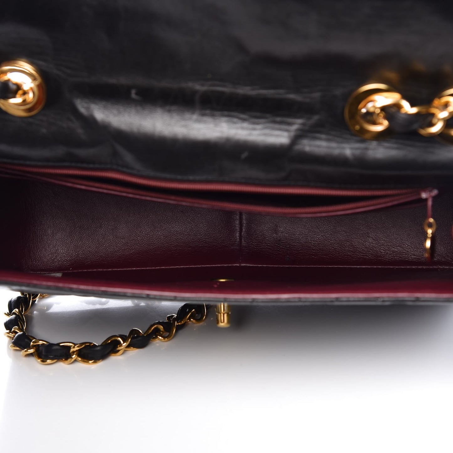 Lambskin Quilted Jumbo Single Flap Black