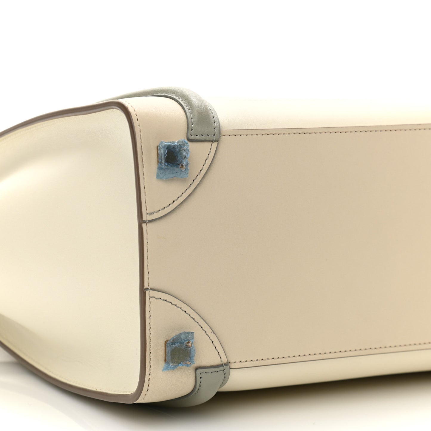Shiny Smooth Calfskin Micro Tri-Color Luggage Natural