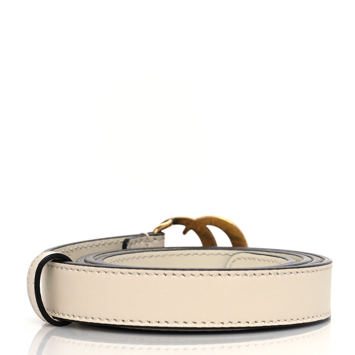 Calfskin Double G 20mm Belt 90 36 Mystic White