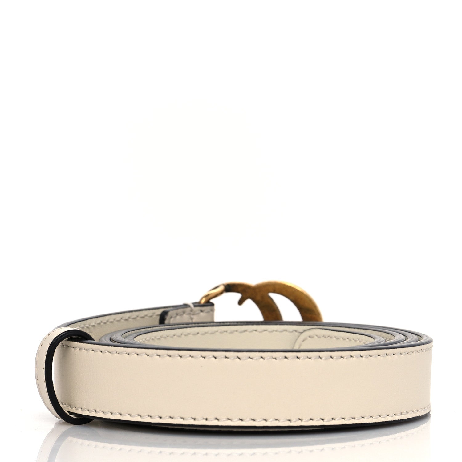 Gucci Calfskin Double G 20mm Belt 90 36 Mystic White 2 of 5