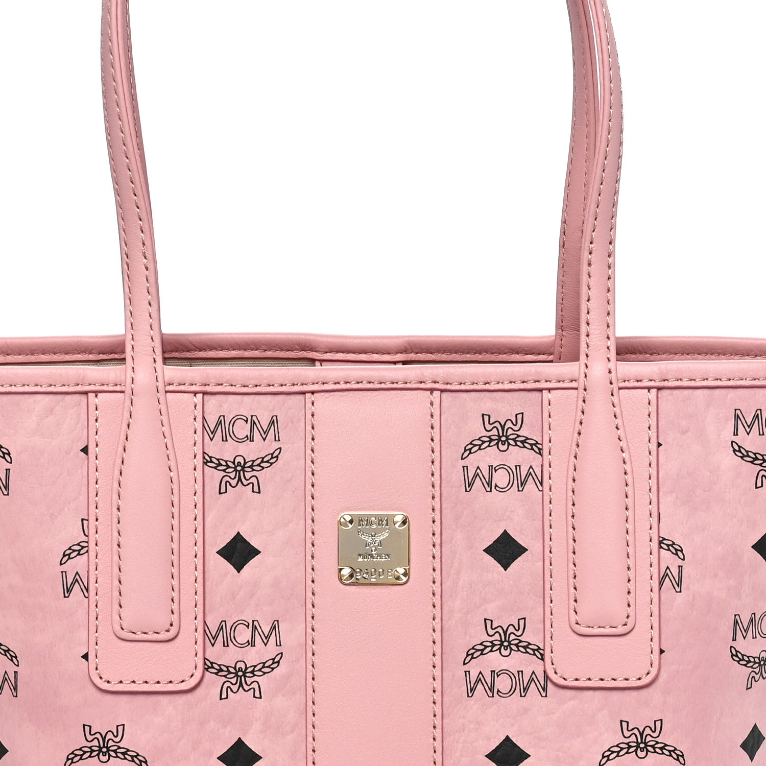 MCM Visetos Mini Liz Reversible Shopper Tote Soft Pink 7 of 9
