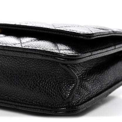 Chanel Caviar Quilted Wallet On Chain WOC Black 10 of 11