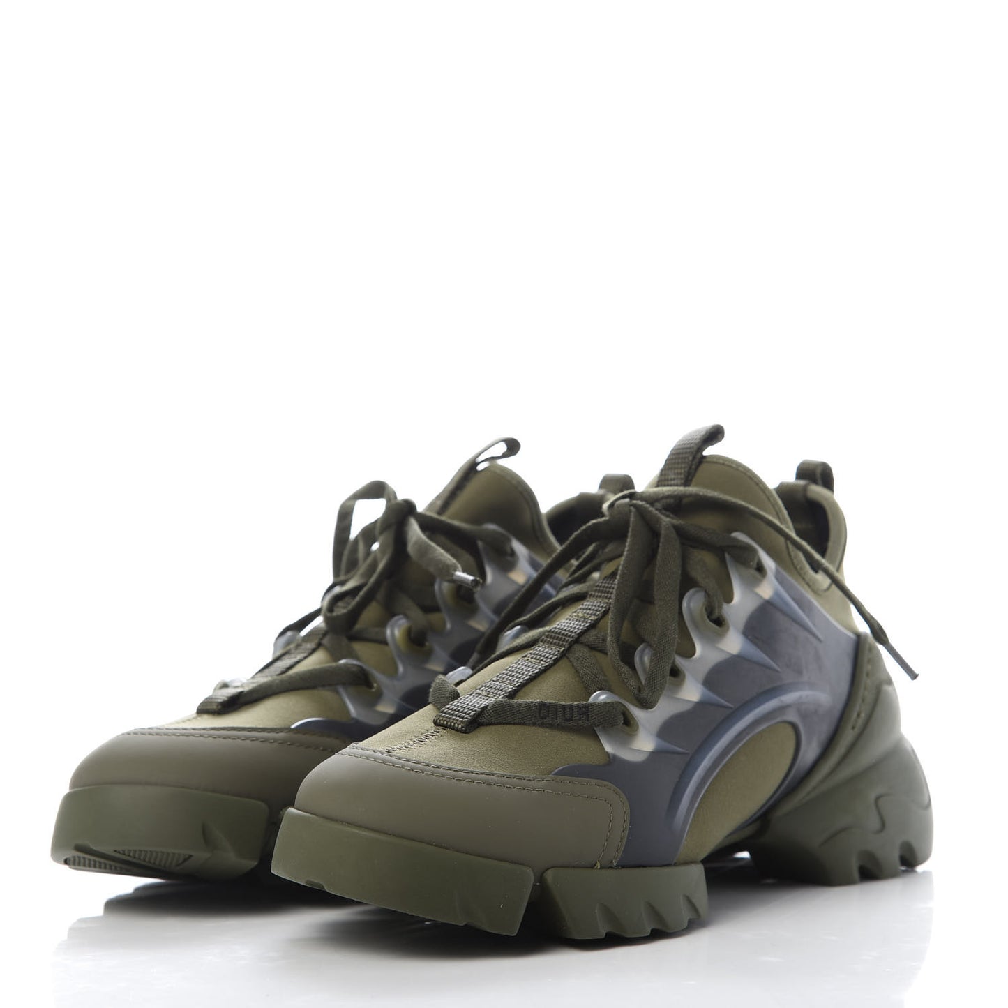 Neoprene Rubber Womens D-Connect Sneakers 35 Kaki