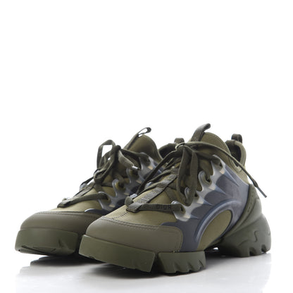 Christian Dior Neoprene Rubber Womens D-Connect Sneakers 35 Kaki 3 of 9