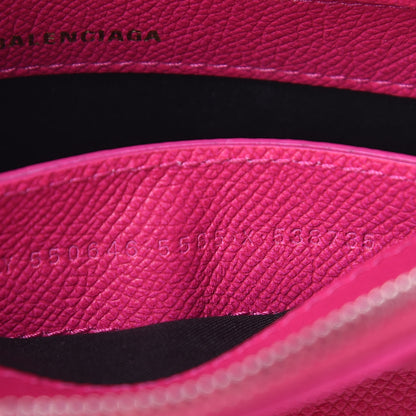 Balenciaga Signature Grained Calfskin Logo XXS Ville Top Handle Bag Fuchsia 9 of 11