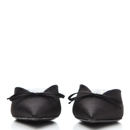 Balenciaga Satin Pointed Toe Knife 40mm Mules 39 Black 2 of 12