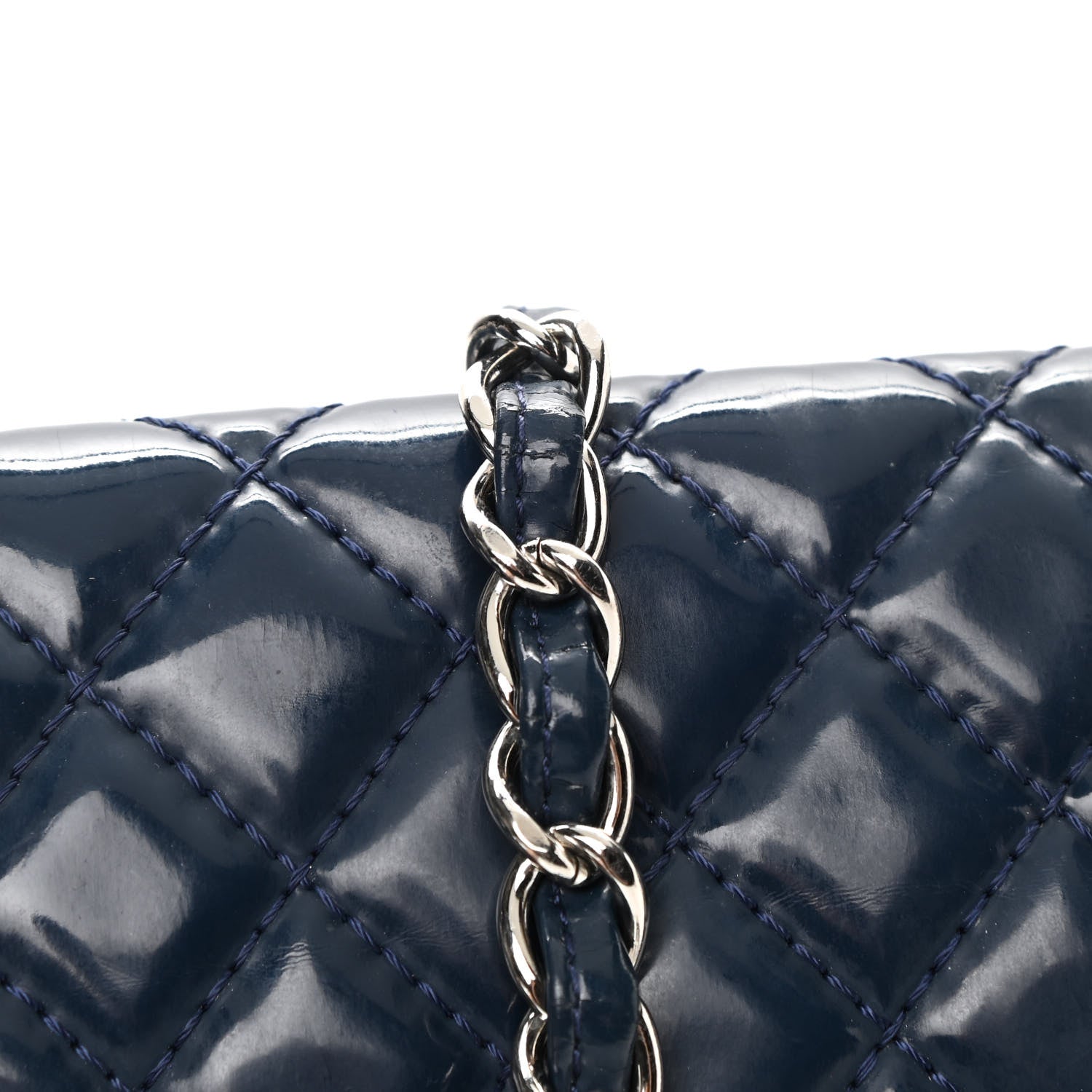 Chanel Vinyl Quilted In The Business Flap Bag Navy Blue 15 of 20
