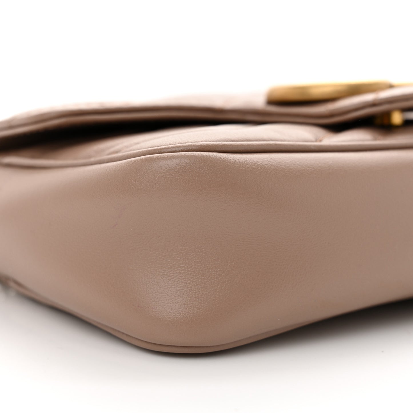 Calfskin Matelasse Super Mini GG Marmont Shoulder Bag Porcelain Rose