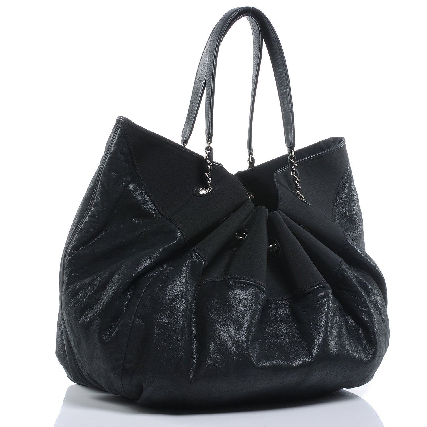 Chanel Calfskin Stretch Spirit Large Cabas Tote Black 3 of 7