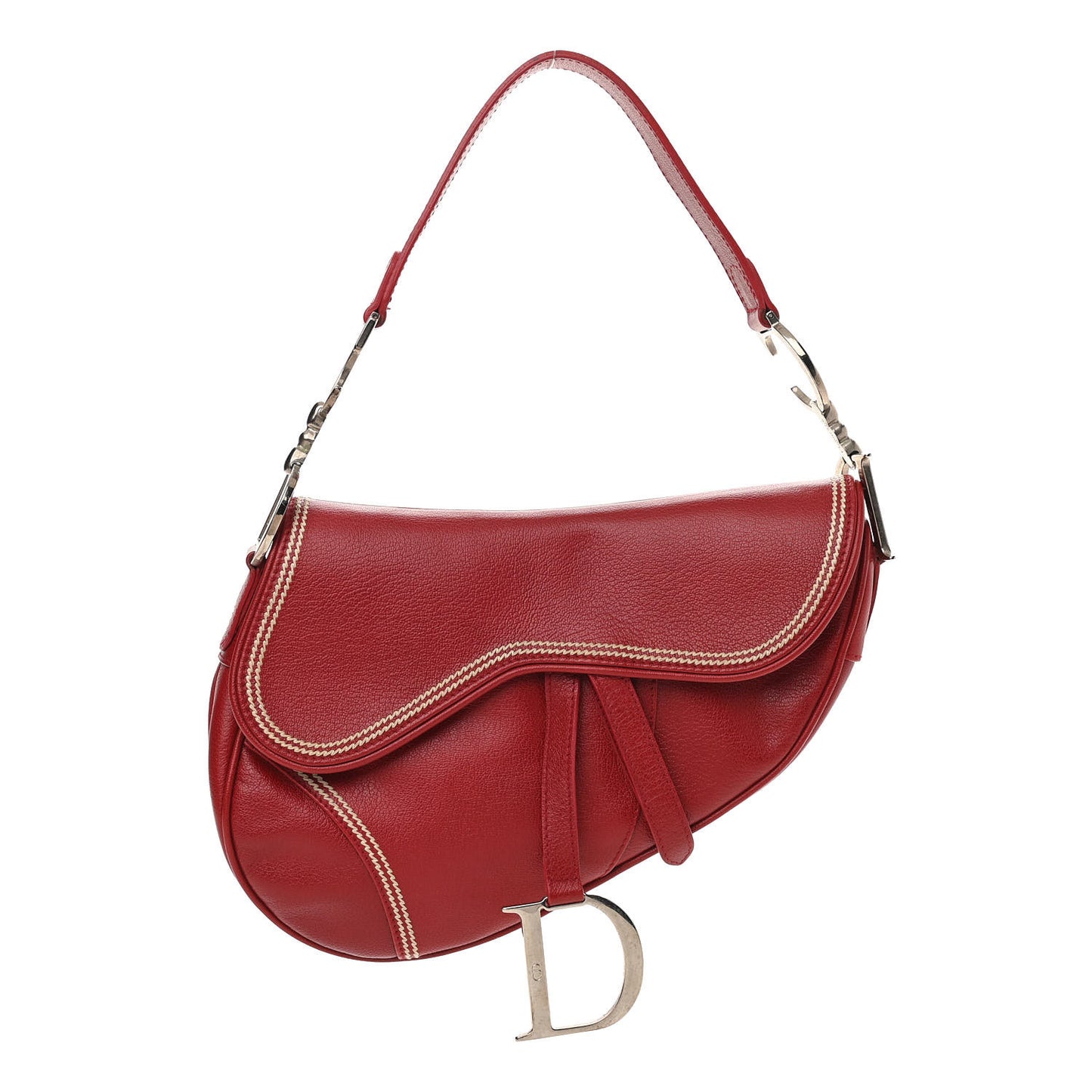 Calfskin Saddle Bag Red