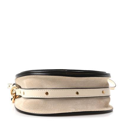 Chloe Calfskin Suede Small Nile Bracelet Bag Off White 4 of 10
