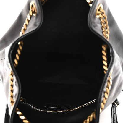 Saint Laurent Lambskin Matelasse Monogram Joe Backpack Black 4 of 10