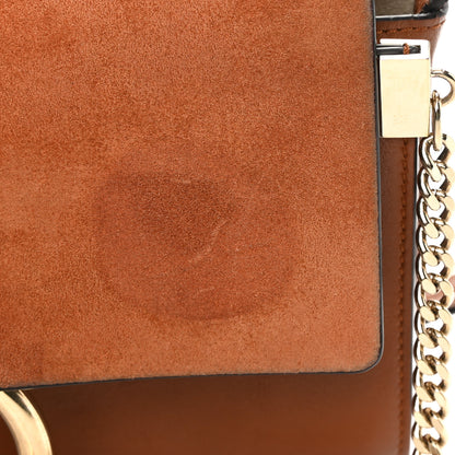 Chloe Suede Calfskin Small Faye Shoulder Bag Tobacco 16 of 18