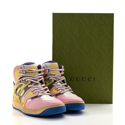 Gucci Demetra Womens Basket High Top Sneakers 37.5 Pink Purple White 8 of 8