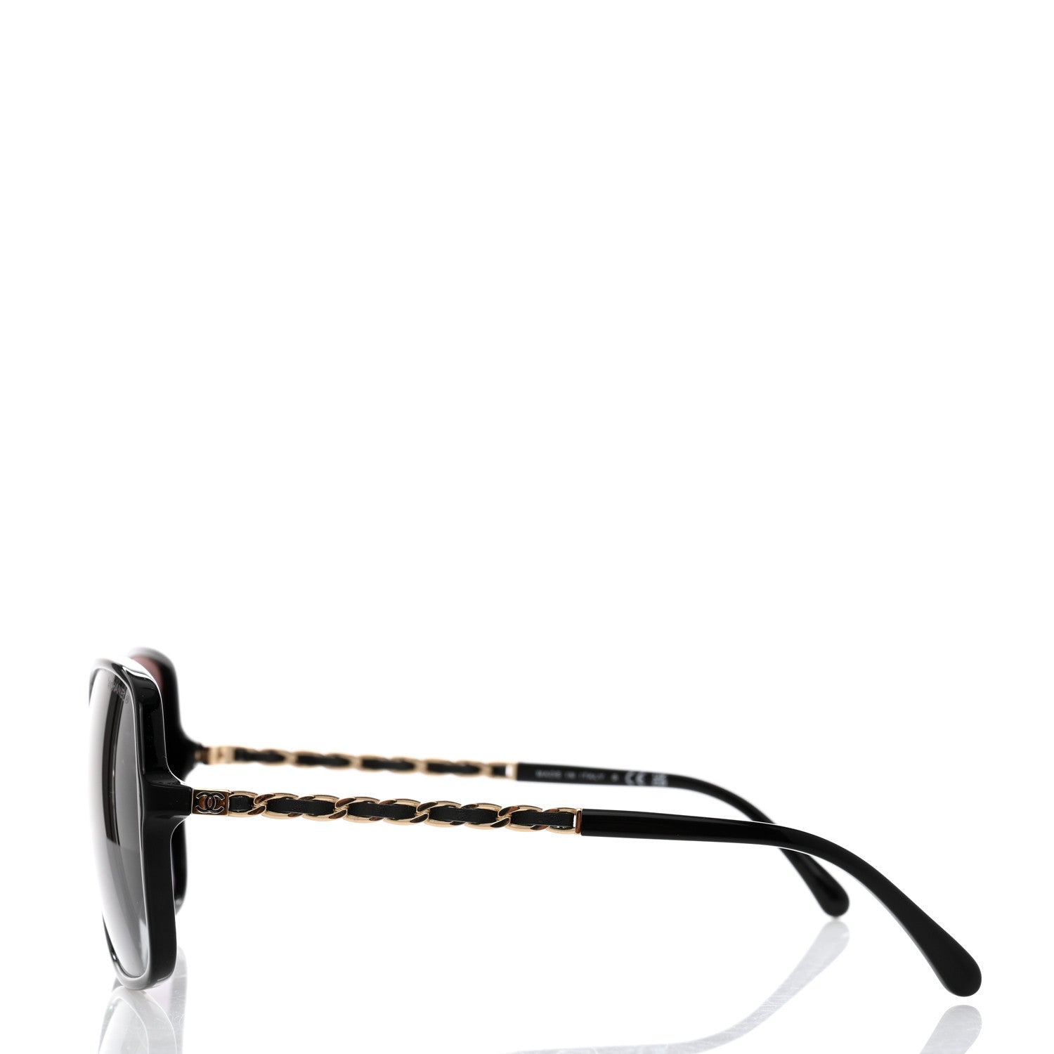 Chanel Lambskin Square Chain Sunglasses 5210-Q Black 3 of 8