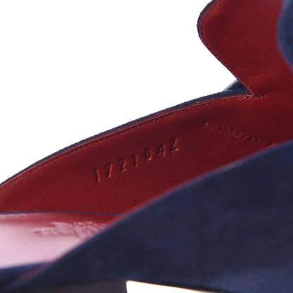Hermes Suede Goatskin Paradis Mule 36.5 Bleu Diplomatique 8 of 9