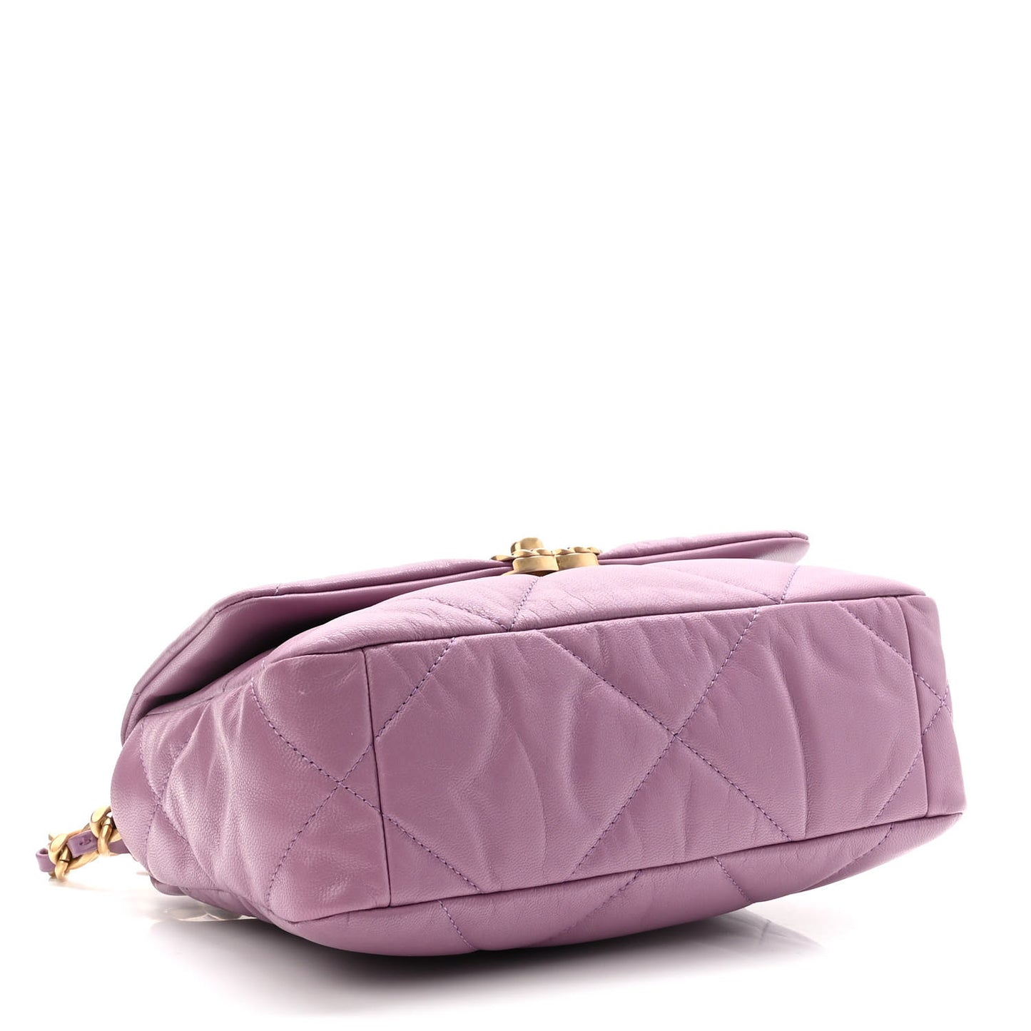 Goatskin Quilted Medium Chanel 19 Flap Violet Purple