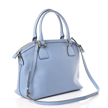 Gucci Dollar Calfskin GG Charm Dome Satchel Mineral Blue 3 of 16