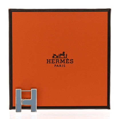 Hermes Palladium Habascule Single Earring Bleu Lin 5 of 5