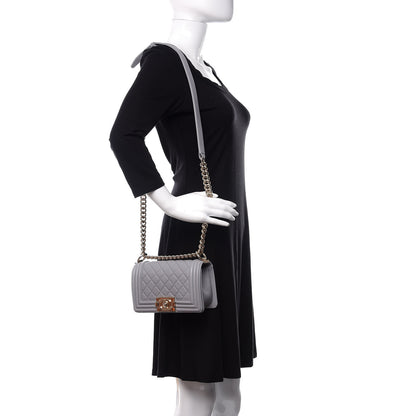 Chanel Calfskin Quilted Small Boy Flap Grey 2 of 10