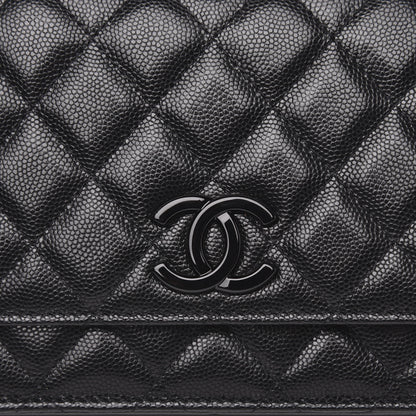 Chanel Caviar Quilted My Everything Wallet On Chain WOC Black 9 of 12