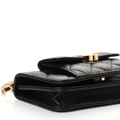 Chanel Caviar Quilted Pocket Twins Clutch With Chain Black 10 of 12