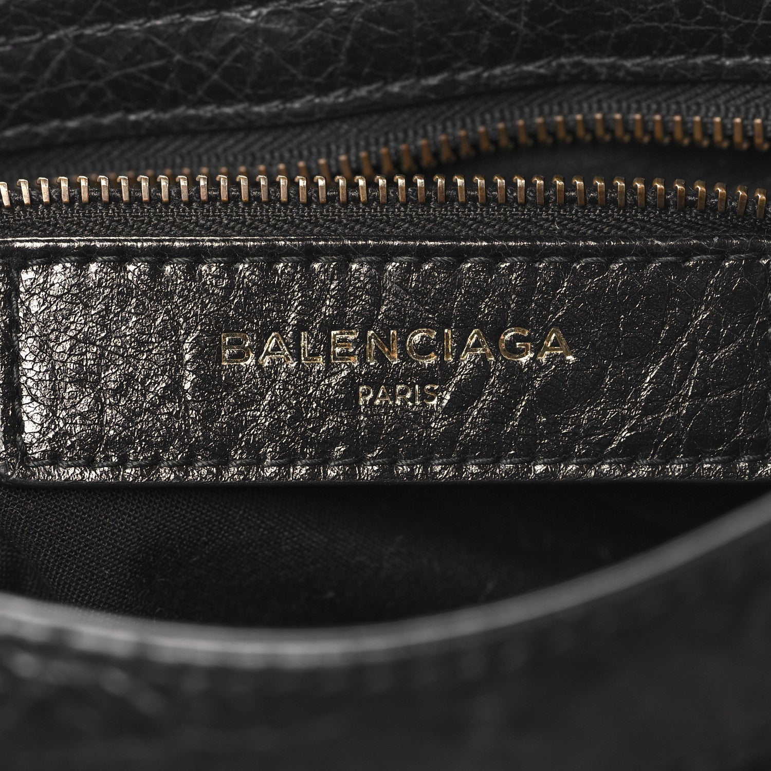 Balenciaga Agneau Classic Hardware S City Logo Strap Black White 7 of 11