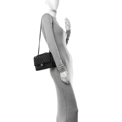 Chanel Lambskin Quilted Medium Double Flap Dark Grey 2 of 11