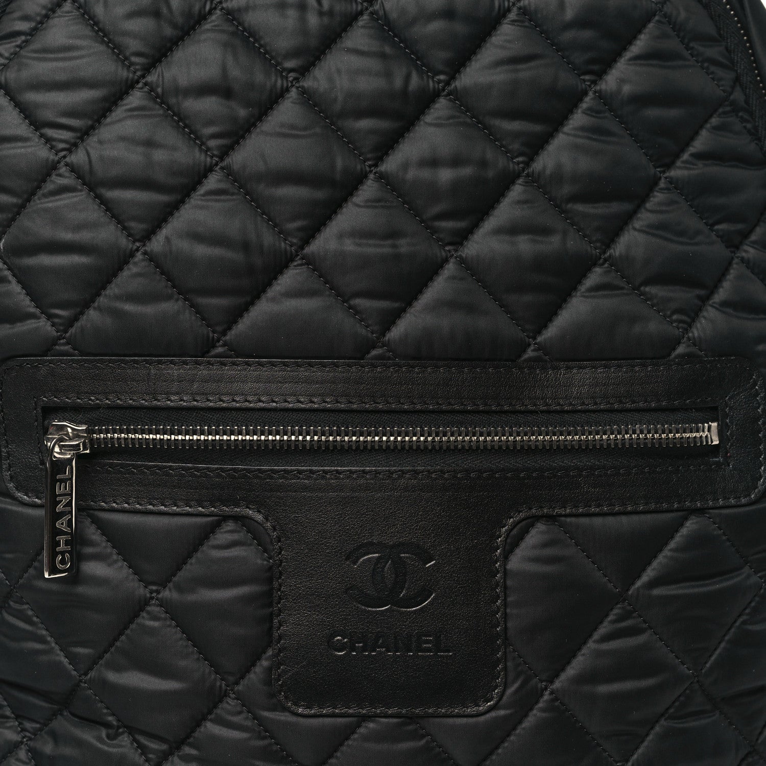 Chanel Nylon Quilted Coco Cocoon Backpack Black 7 of 9