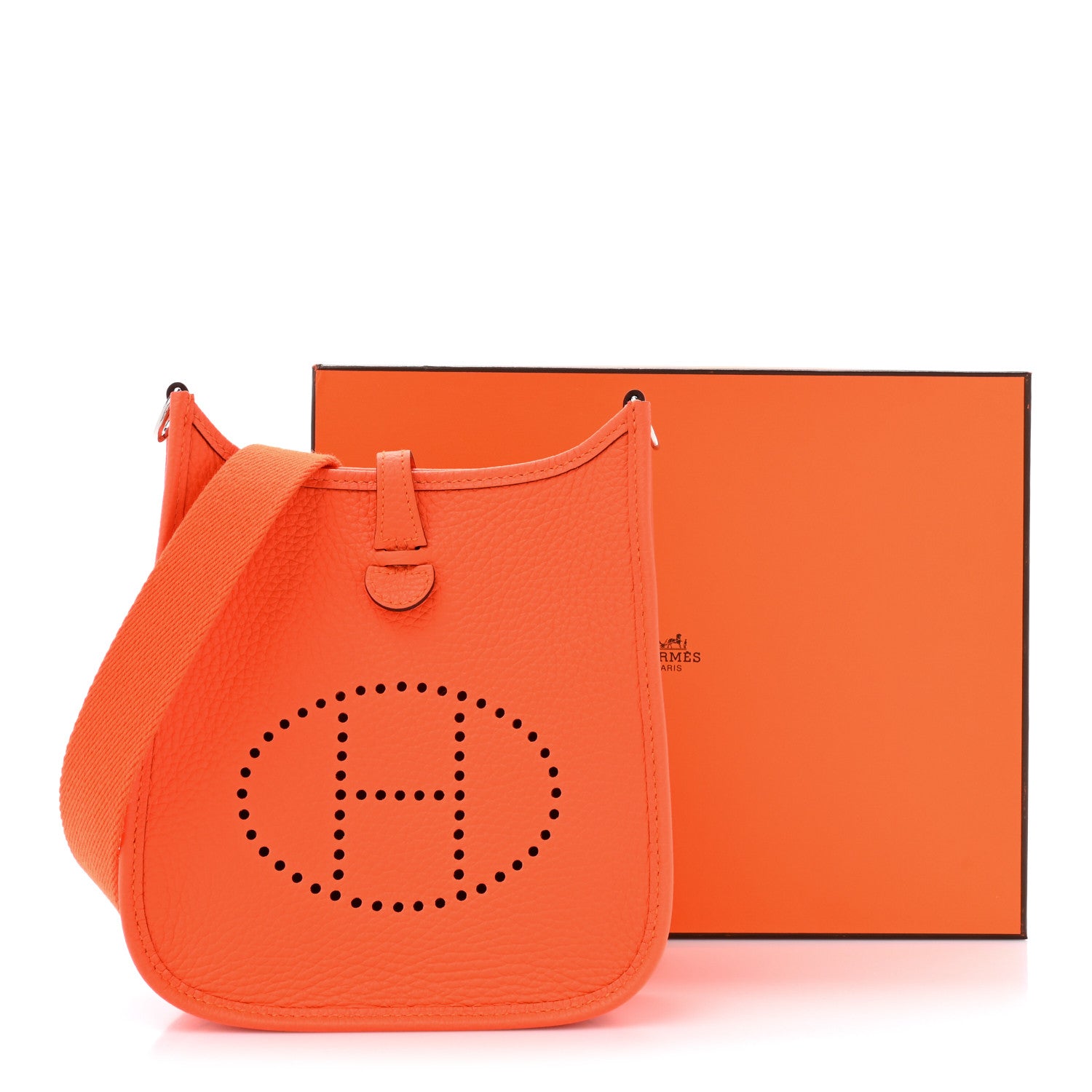 Hermes Taurillon Clemence Evelyne TPM Orange Minium 11 of 11