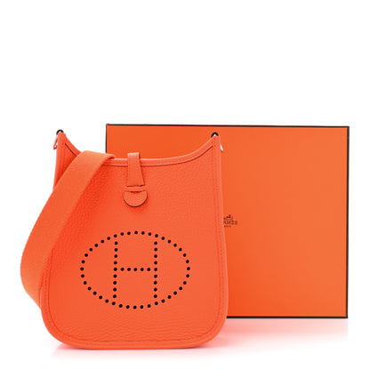 Hermes Taurillon Clemence Evelyne TPM Orange Minium 11 of 11