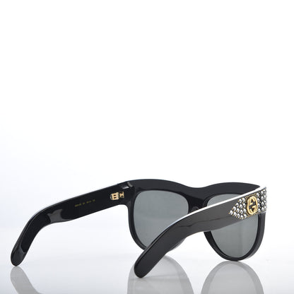 Gucci Acetate Crystal Sunglasses GG0147S Black 4 of 8