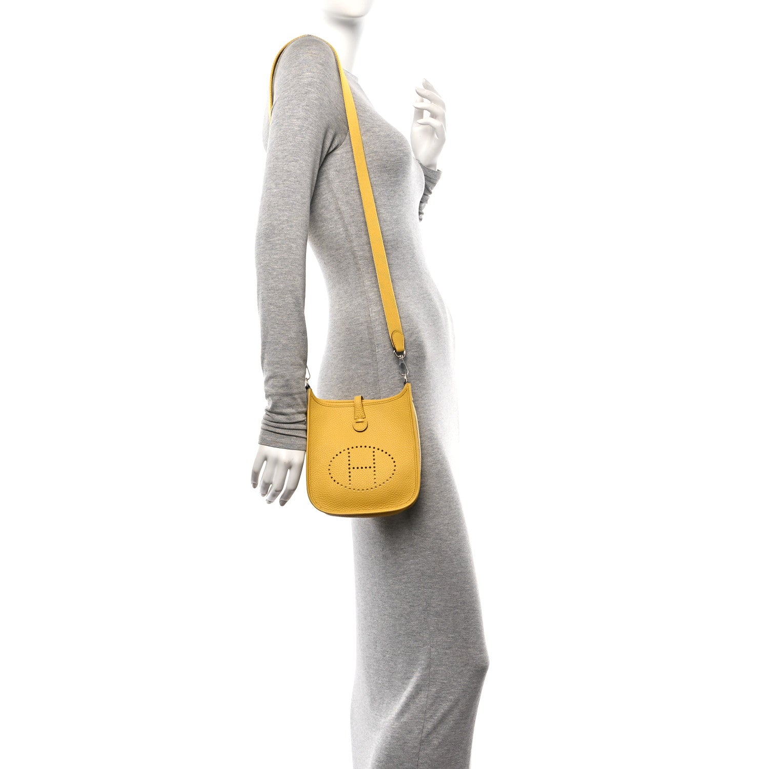 Hermes Taurillon Clemence Evelyne TPM Jaune Ambre 2 of 10