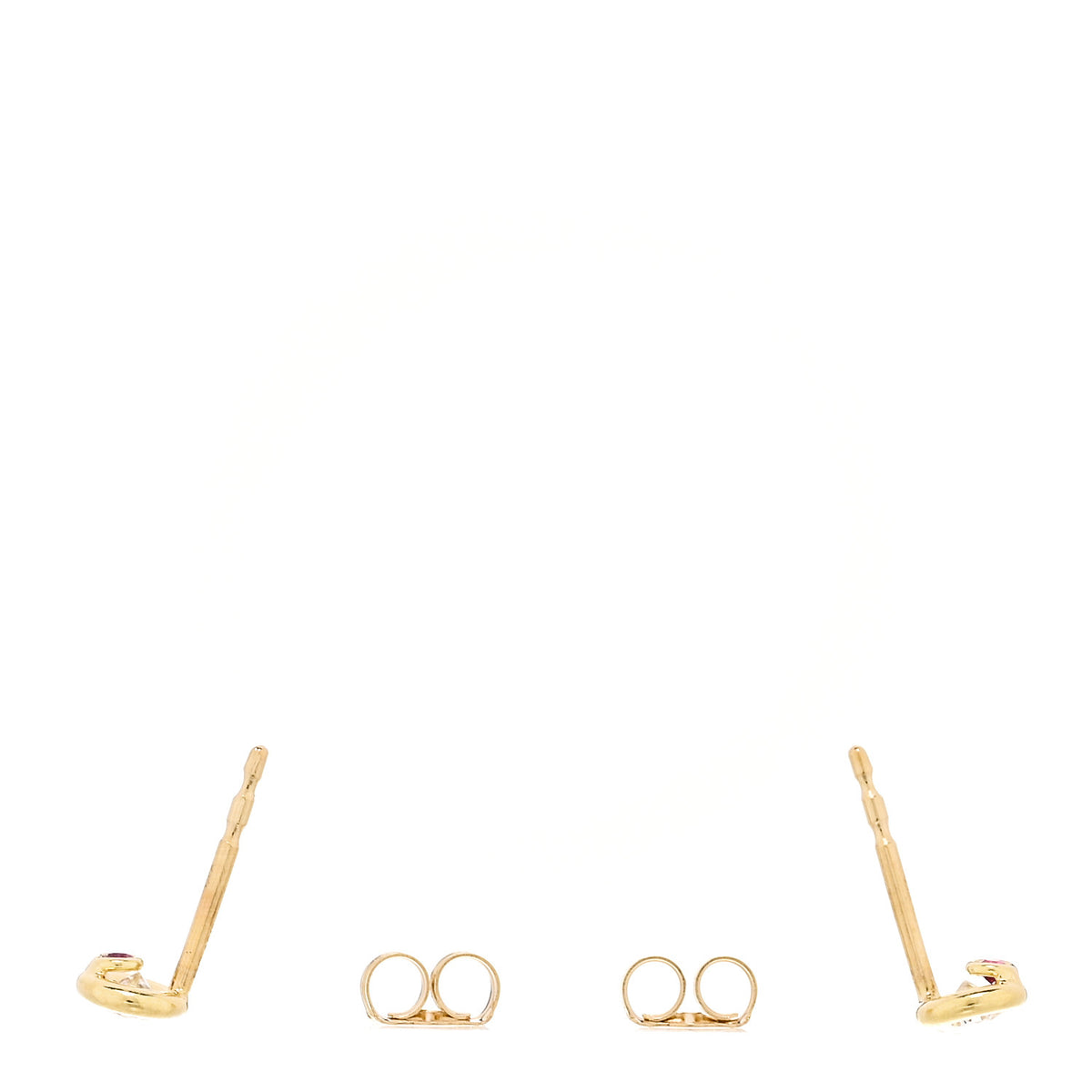 Roberto Coin 18K Yellow Gold Diamond .20ctw Bezel Stud Earrings 3 of 4