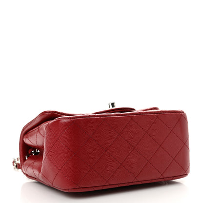 Chanel Caviar Quilted Mini Square Flap Red 4 of 12