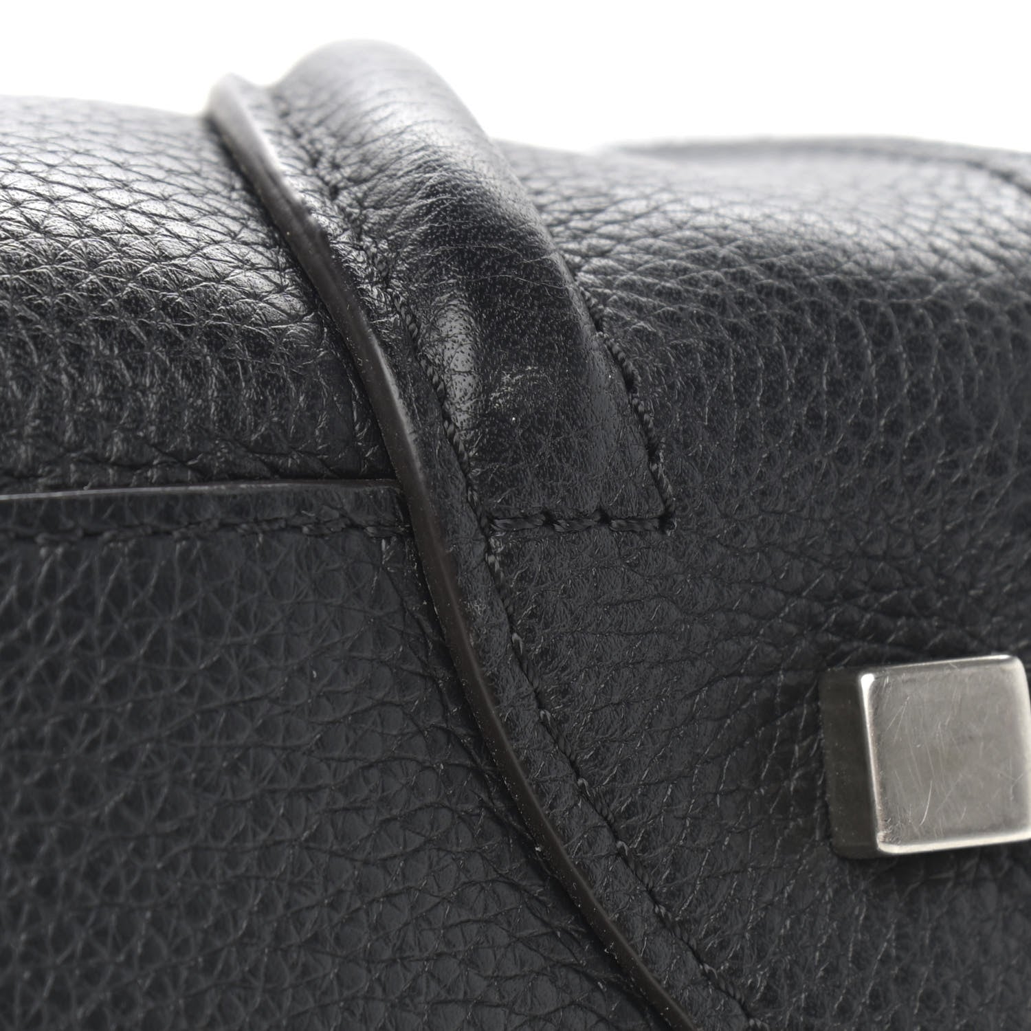 Celine Drummed Calfskin Mini Luggage Black 13 of 14