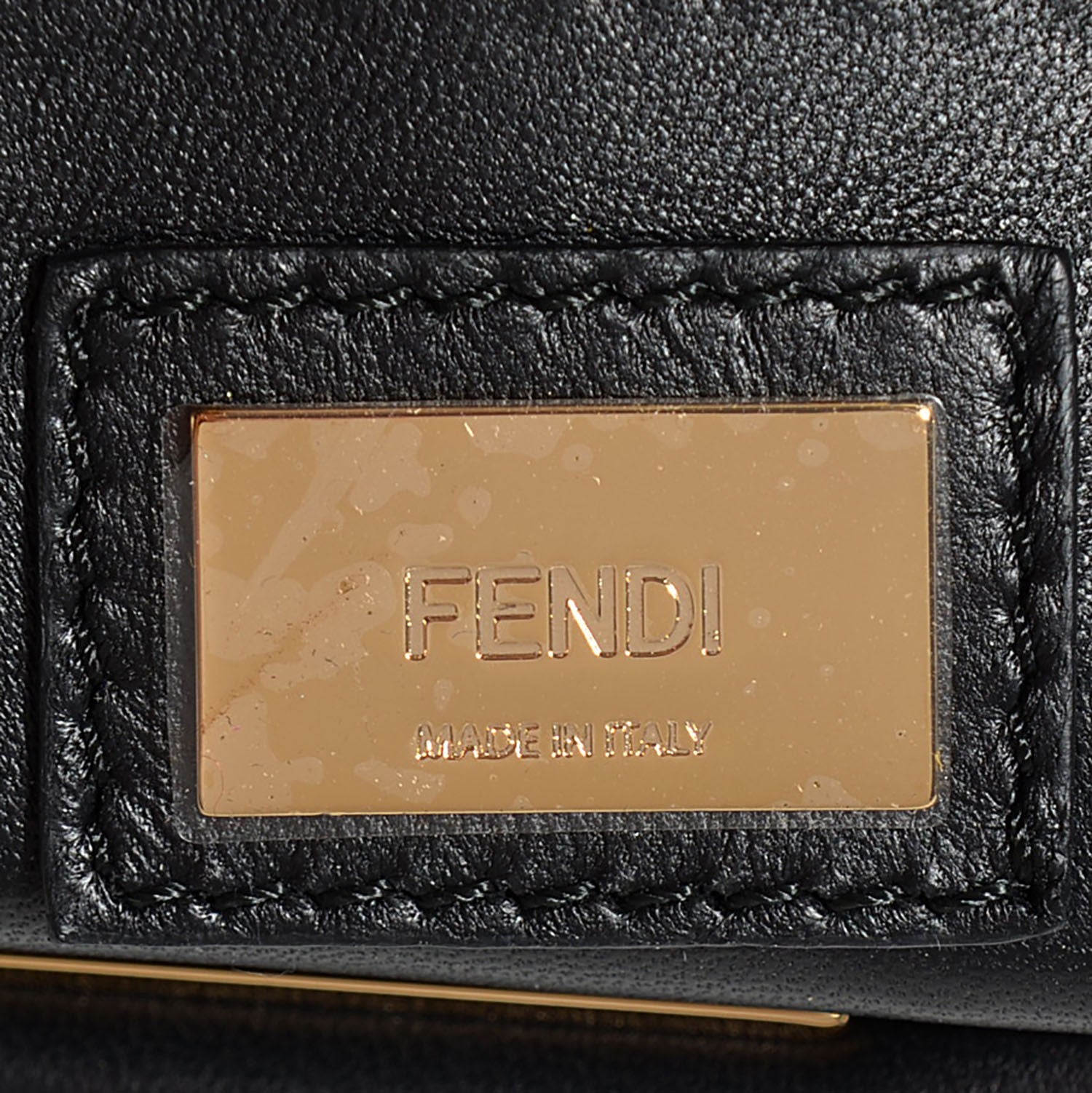 Fendi Nappa Mini Peekaboo Iconic Satchel Black 7 of 11