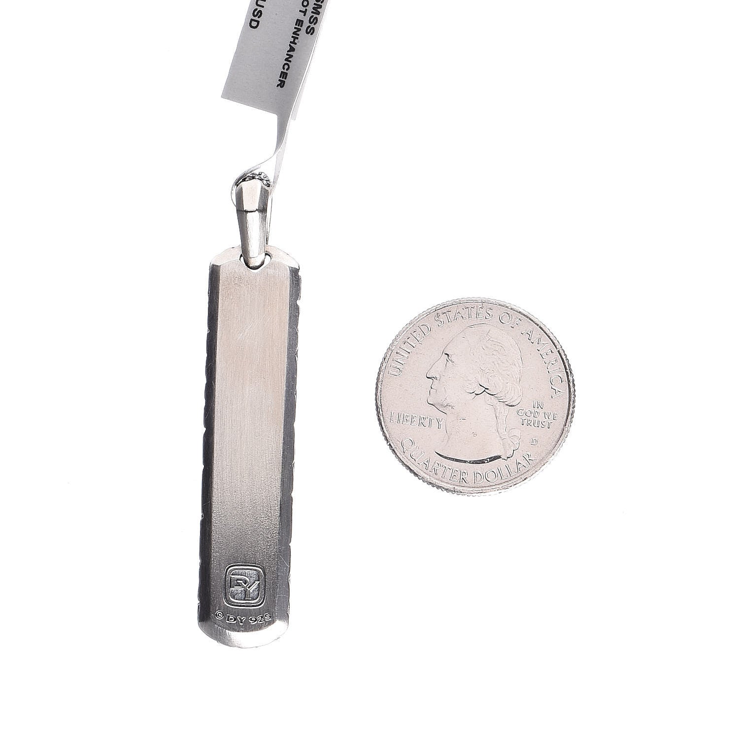 David Yurman Sterling Silver Mens Naturals Gator Ingot Pendant 3 of 3