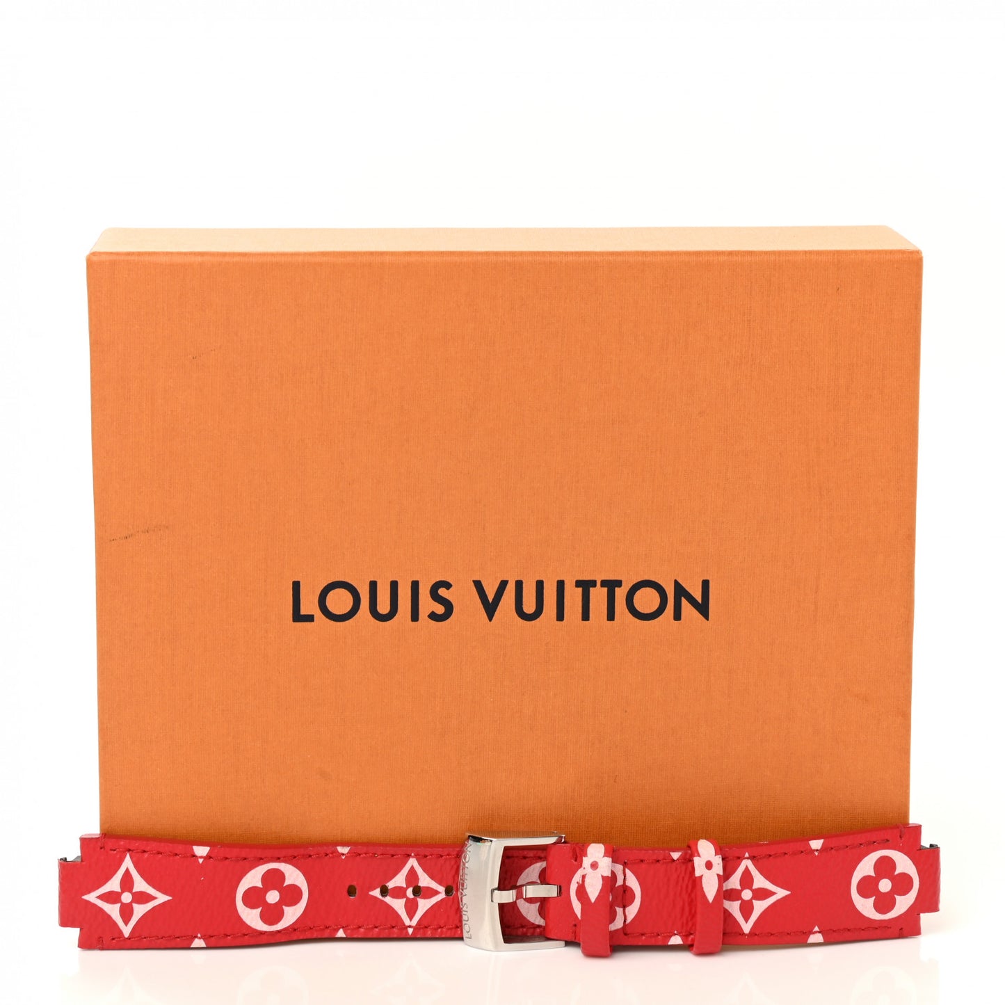 Monogram Tambour 10mm Watch Strap Red