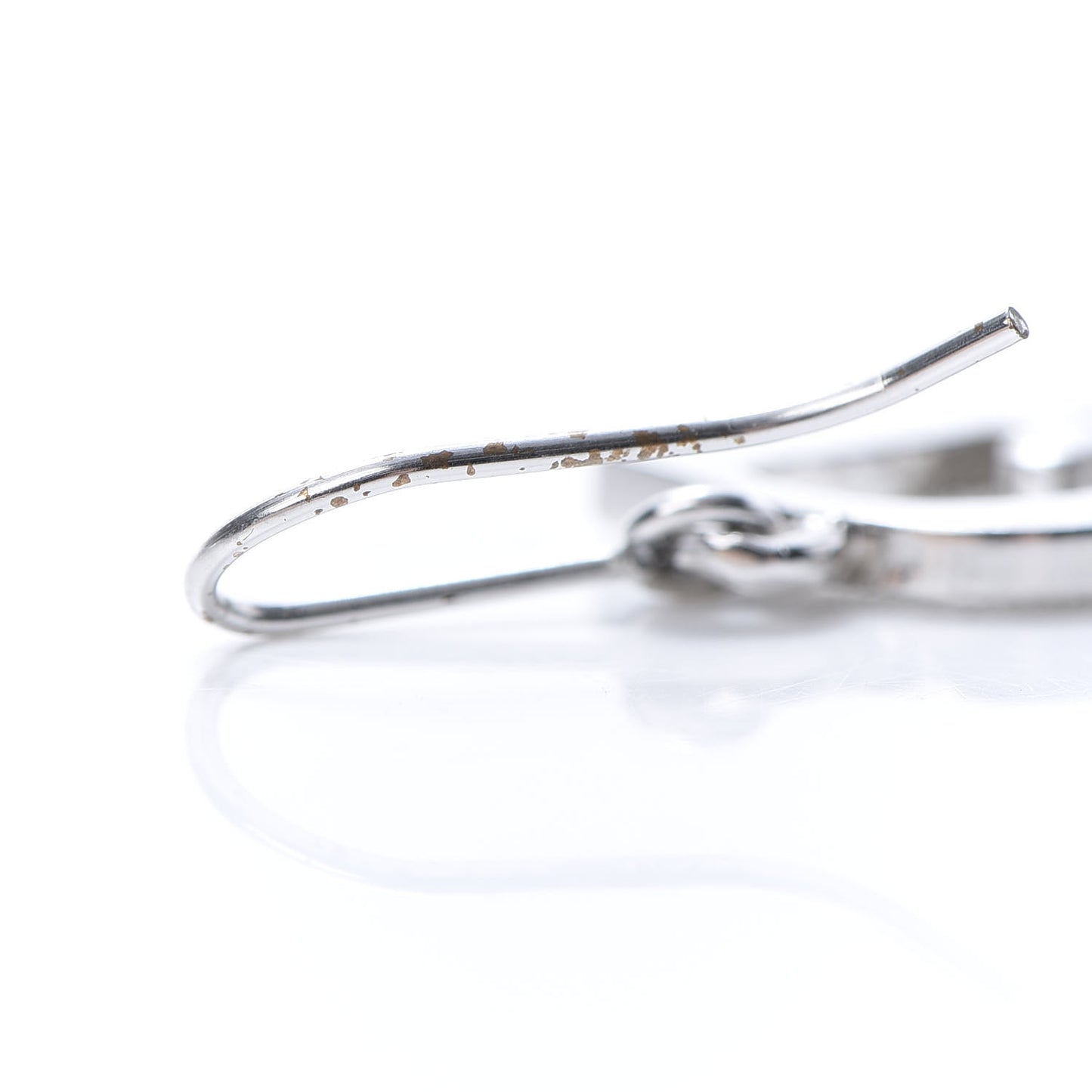 Crystal Logo Earrings Silver